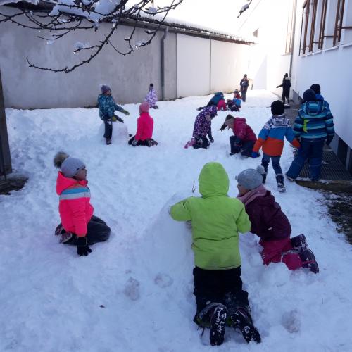 Pause im Schnee