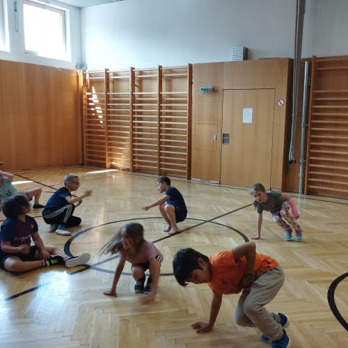 Kinder im Turnsaal