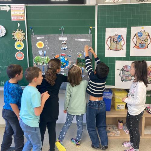 Kinder beim Klimaprojekt