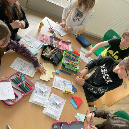 Schulkinder beim Vorlesetag