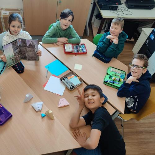 Schulkinder beim Vorlesetag