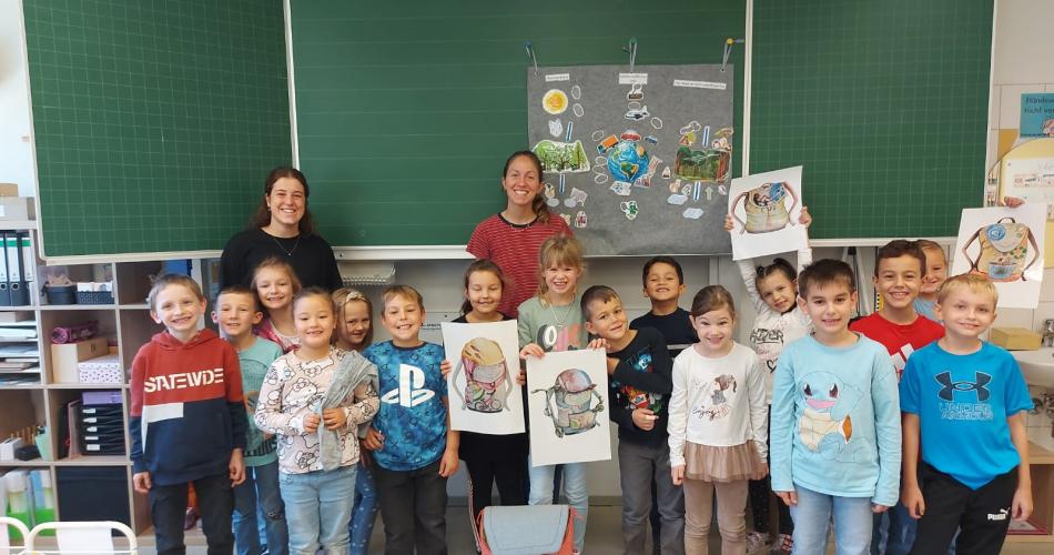 Kinder beim Klimaprojekt