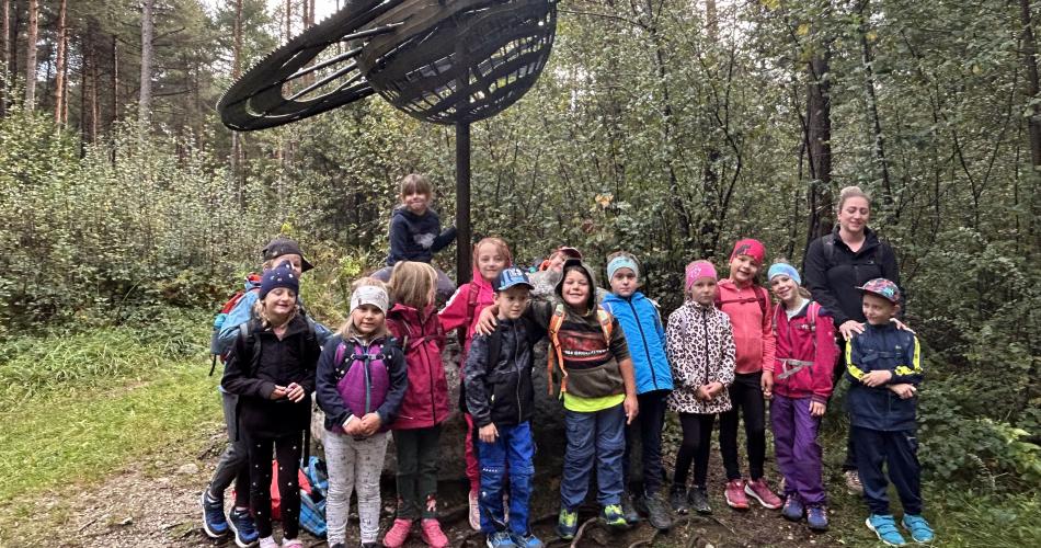 Schulklasse beim Wandertag