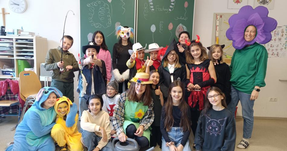 Faschingsfeier in der Schule